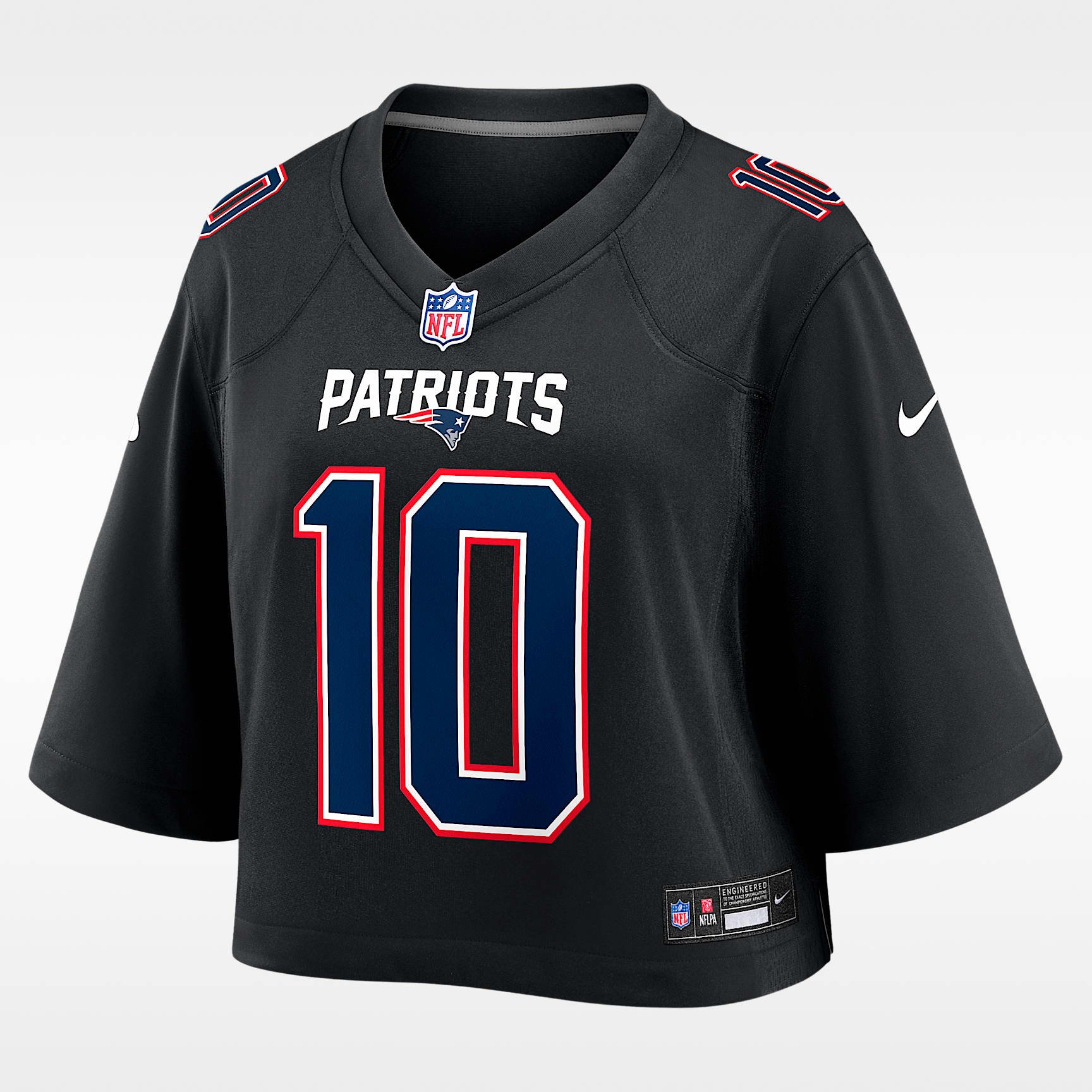 Drake Maye New England Patriots Women's Nike NFL Cropped Tundra